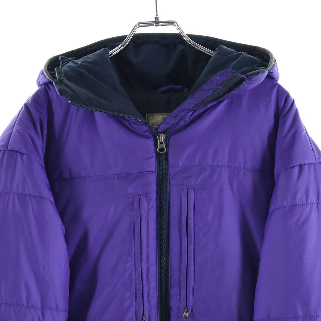 STUSSY(ステューシー) 00SS AUTHENTIC GEAR オーセンティックギア ロゴパッチデザイン フーデッド ナイロン ジップアップ ダウン ジャケット パープル
