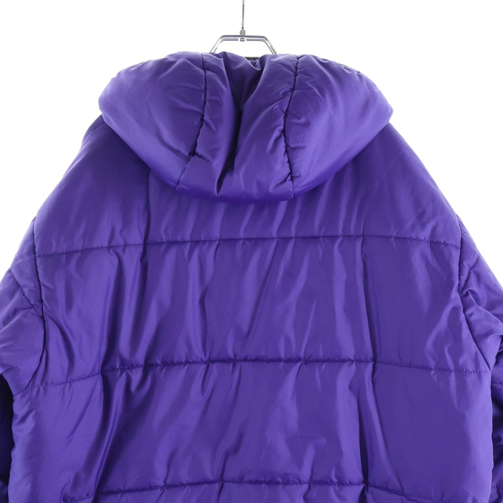 STUSSY(ステューシー) 00SS AUTHENTIC GEAR オーセンティックギア ロゴパッチデザイン フーデッド ナイロン ジップアップ ダウン ジャケット パープル