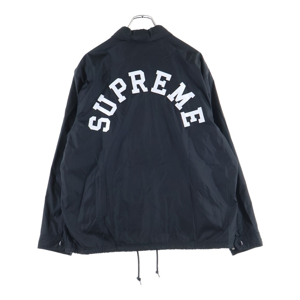 SUPREME(シュプリーム) 24SS ×Champion Coaches Jacket チャンピオン 裏地切替 バックアーチロゴデザイン コーチ ナイロン ジャケット ブラック