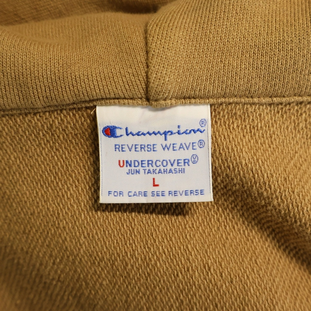 CHAMPION(チャンピオン) ×UNDERCOVER アンダーカバー リバースウィーブ ジップアップ フーデッド スウェット パーカー ブラウン C8-B107