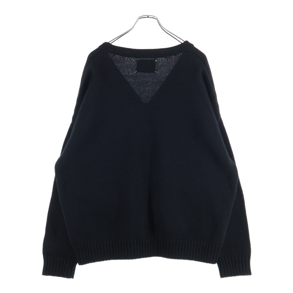 WTAPS(ダブルタップス) 21SS PALMER SWEATER ジップアップ ローゲージ ニット カーディガン ブラック 212MADT-KNM01