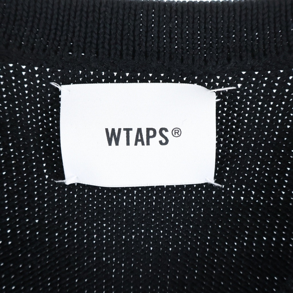 WTAPS(ダブルタップス) 21SS PALMER SWEATER ジップアップ ローゲージ ニット カーディガン ブラック 212MADT-KNM01