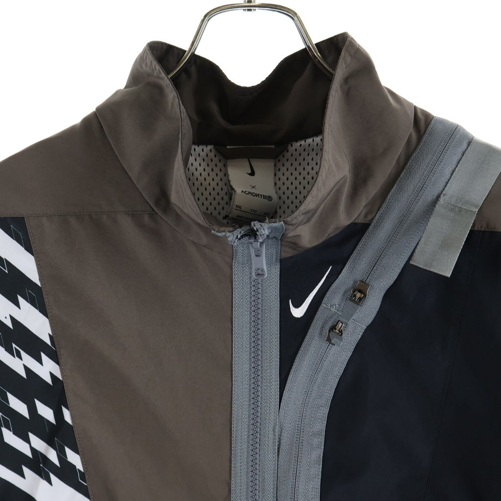 NIKE(ナイキ) 22SS ×ACRONYM WOVEN JACKET アクロニウム ダメージ加工 ジップアップ ナイロン ジャケット マルチ CZ4669-100