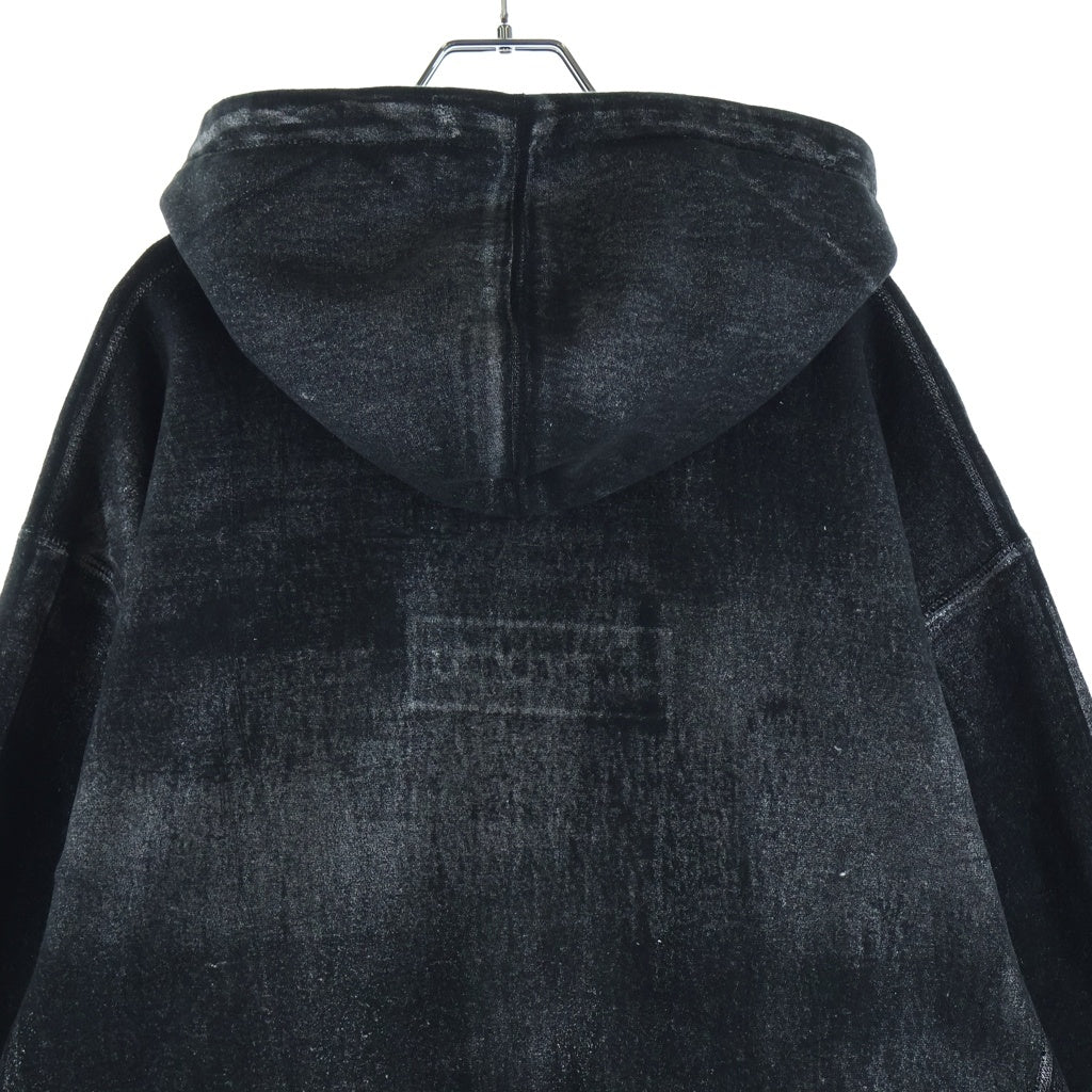 SUPREME(シュプリーム) 24SS ×MM6 Maison Margiela Foil Box Logo Hooded Sweatshirt エムエムシックス メゾンマルジェラ フォイル ボックスロゴパーカー ブラック