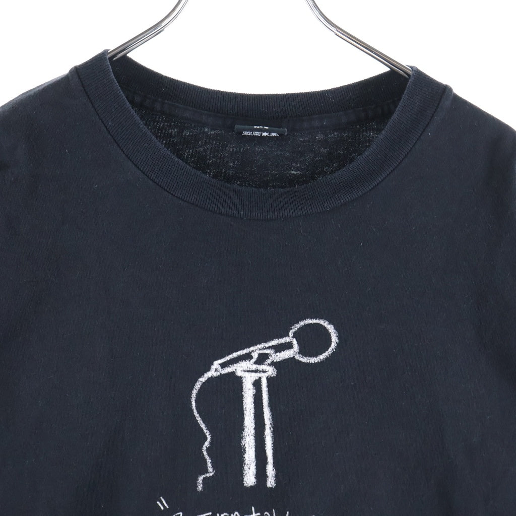 STUSSY(ステューシー) 90S VINTAGE ヴィンテージ マイクデザイン クルーネック 半袖Tシャツ カットソー ブラック