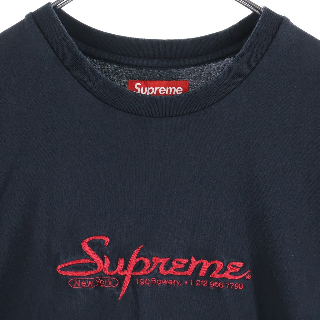 SUPREME(シュプリーム) 24SS Contact S/S Top ロゴエンブロイダリーデザイン コンタクト クルーネック 半袖Tシャツ カットソー ブラック