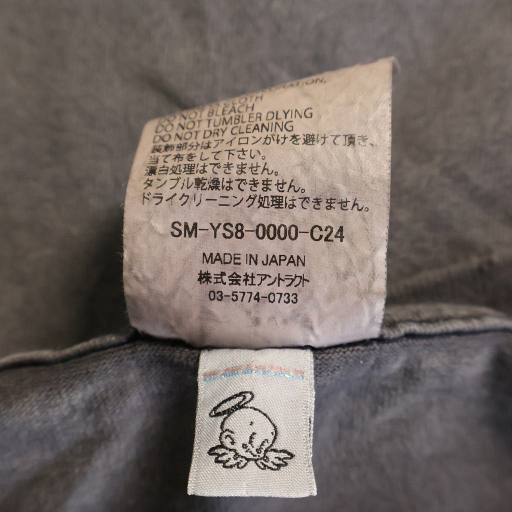 SAINT MICHAEL(セントマイケル) 24SS EV SS TEE/NEON GNSIS ×エヴァンゲリオン プリント デザイン クルーネック 半袖Tシャツ グレー SM-YS8-0000-C24