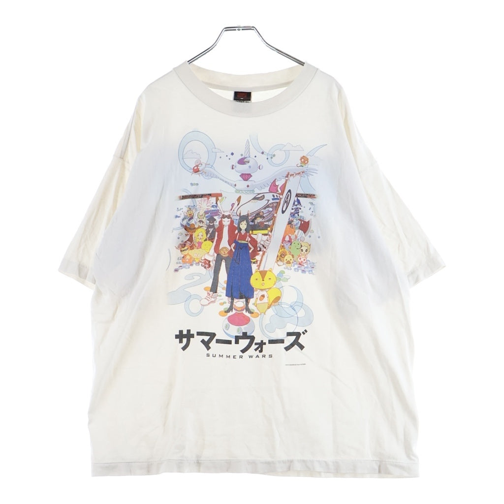 SAINT MICHAEL(セントマイケル) 24AW SG SS TEE SUMMER WARS ×サマーウォーズ プリントデザイン クルーネック 半袖Tシャツ カットソー ホワイト SM-YS1-0000-C28