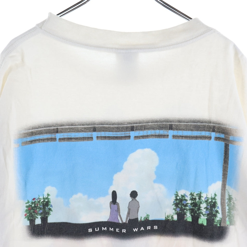SAINT MICHAEL(セントマイケル) 24AW SG SS TEE SUMMER WARS ×サマーウォーズ プリントデザイン クルーネック 半袖Tシャツ カットソー ホワイト SM-YS1-0000-C28