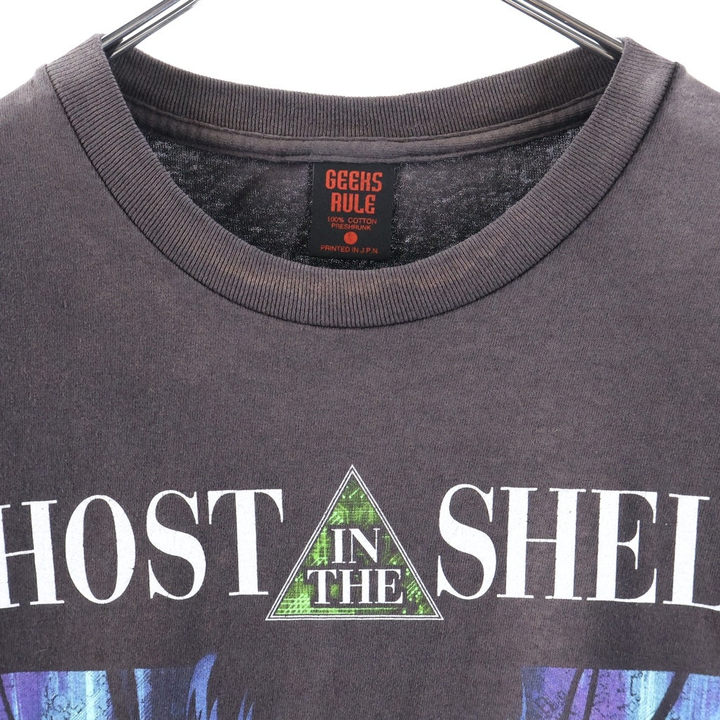 GEEKSRULE(ギークスルール) ×GHOST IN THE SHELL 15 SILKSCREEN PRINTING T SHIRT MOTOKO ×攻殻機動隊 素子デザイン クルーネック 半袖Tシャツ カットソー ブラック