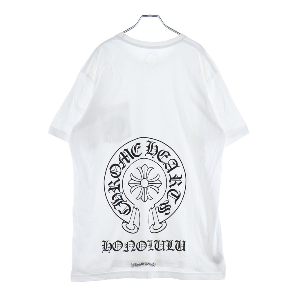 CHROME HEARTS(クロムハーツ) Honolulu Limited Horseshoe Tee ホノルル限定 ホースシュープリント クルーネック 半袖Tシャツ カットソー ホワイト