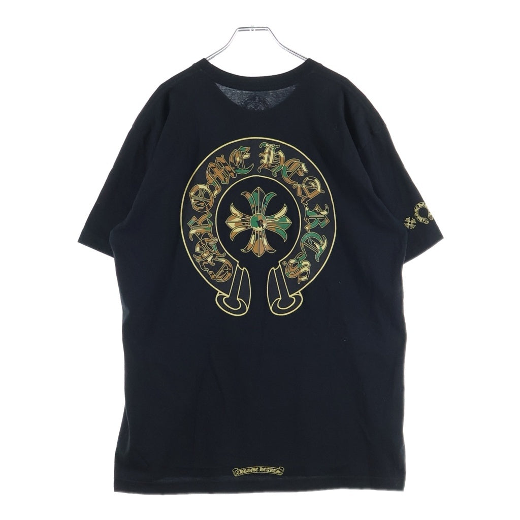 CHROME HEARTS(クロムハーツ) Camo Horseshoe Tee カモフラ ホースシュープリント クルーネック 半袖Tシャツ カットソー ブラック