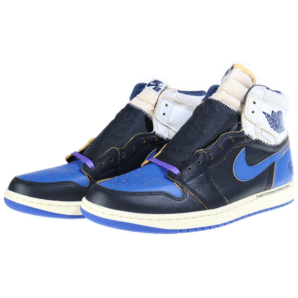 NIKE(ナイキ) ×fragment design ×UNION AIR JORDAN 1 High OG SPORT ROYAL フラグメントデザイン ユニオン エアジョーダン1 スポーツロイヤル ハイカットスニーカー US12/30cm IO7847-001
