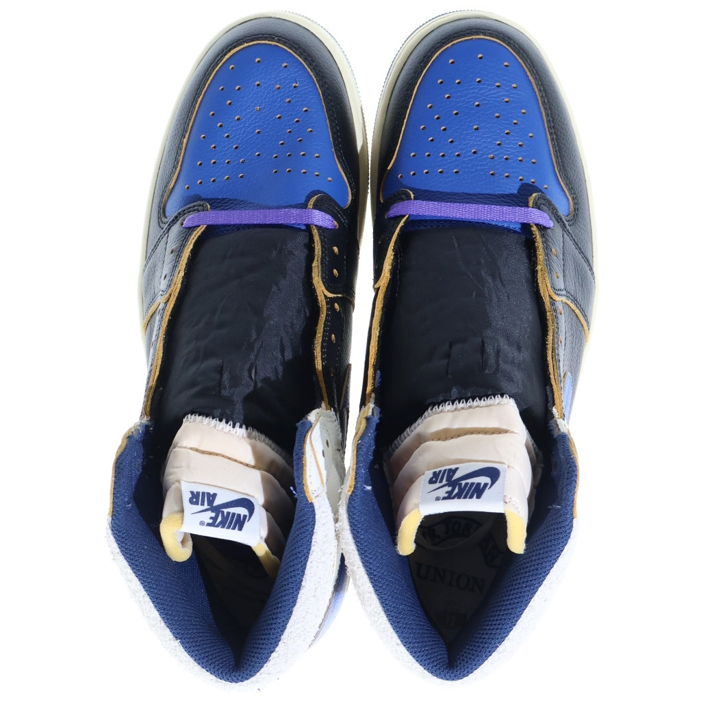 NIKE(ナイキ) ×fragment design ×UNION AIR JORDAN 1 High OG SPORT ROYAL フラグメントデザイン ユニオン エアジョーダン1 スポーツロイヤル ハイカットスニーカー US12/30cm IO7847-001