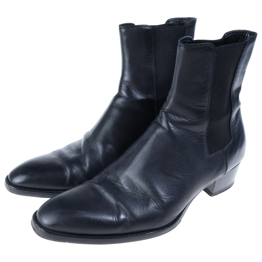 SAINT LAURENT PARIS(サンローランパリ) サイドゴア レザーブーツ ブラック 443213