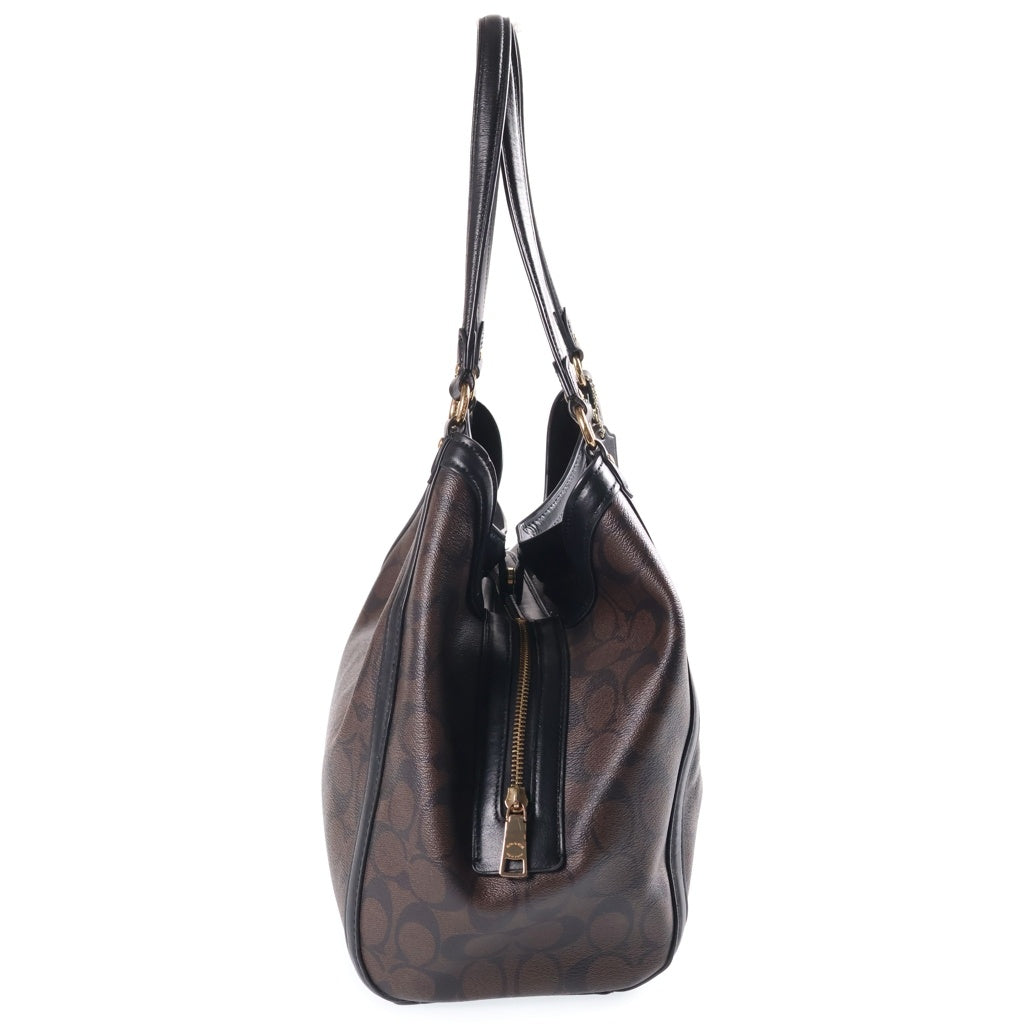 COACH(コーチ) 総柄 レザー ハンドバッグ トートバッグ ブラウン C6232 レディース
