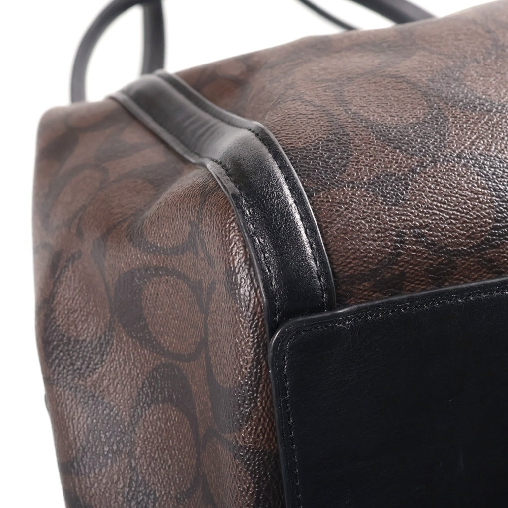COACH(コーチ) 総柄 レザー ハンドバッグ トートバッグ ブラウン C6232 レディース