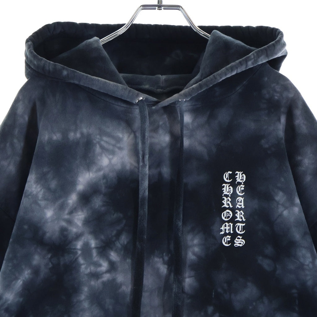 CHROME HEARTS(クロムハーツ) HORSESHOE HOODIE BLACK TIE DIE ホースシュープリント タイダイ スウェットプルオーバー パーカー ブラック