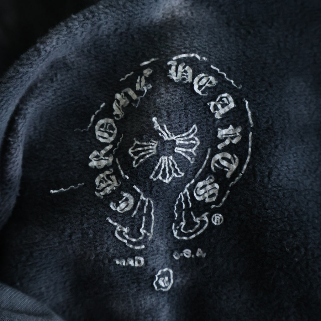 CHROME HEARTS(クロムハーツ) HORSESHOE HOODIE BLACK TIE DIE ホースシュープリント タイダイ スウェットプルオーバー パーカー ブラック