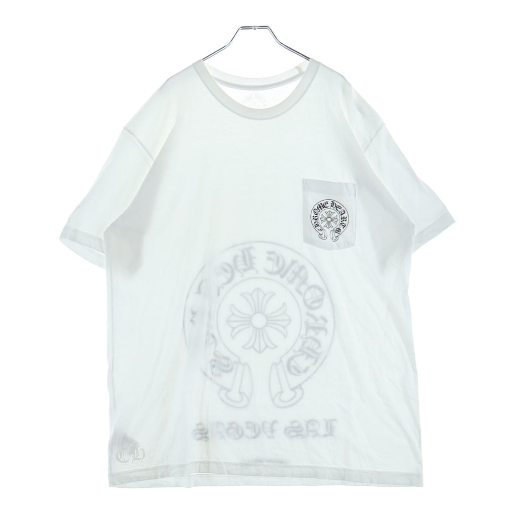 CHROME HEARTS(クロムハーツ) LOS ANGELS HORSESHOE S/S TEE ロサンゼルス限定 ホースシュー クルーネック半袖Tシャツ カットソー ホワイト
