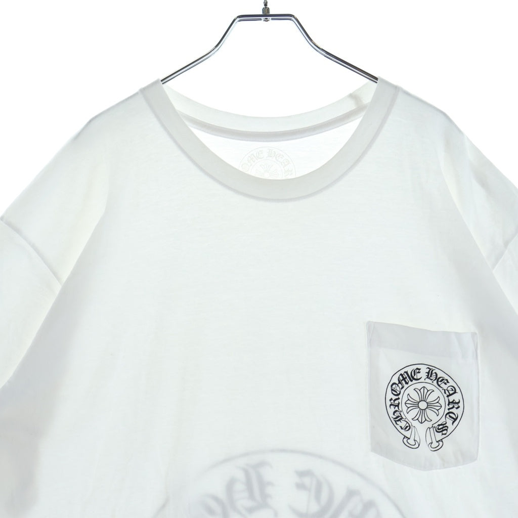 CHROME HEARTS(クロムハーツ) LOS ANGELS HORSESHOE S/S TEE ロサンゼルス限定 ホースシュー クルーネック半袖Tシャツ カットソー ホワイト