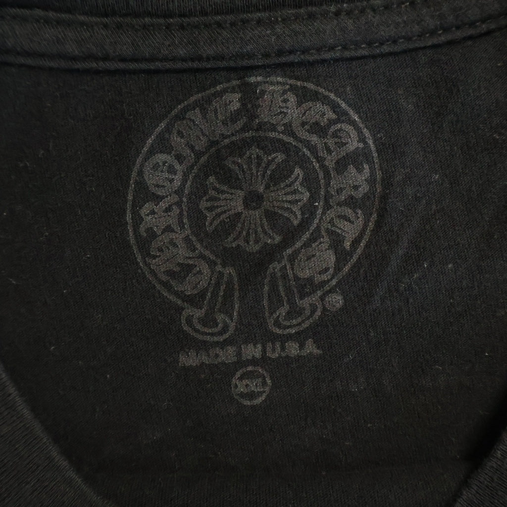 CHROME HEARTS(クロムハーツ) CAMO HORSESHOE S/S TEE バックホースシュー アームロゴ カモ柄プリント クルーネック 半袖Tシャツ カットソー ブラック