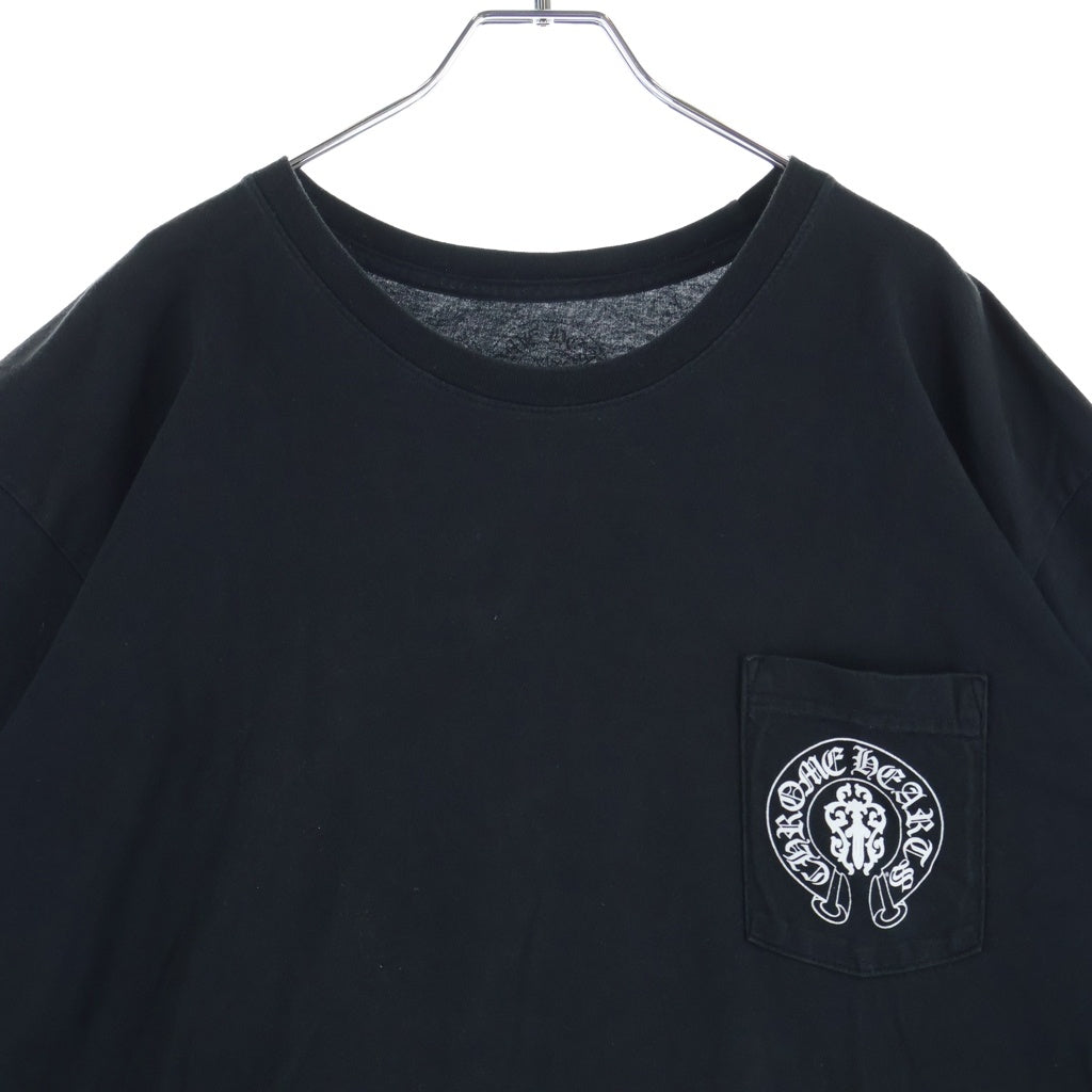 CHROME HEARTS(クロムハーツ) CH T-SHRT 1 バックアメリカンフラッグプリントTシャツ ブラック