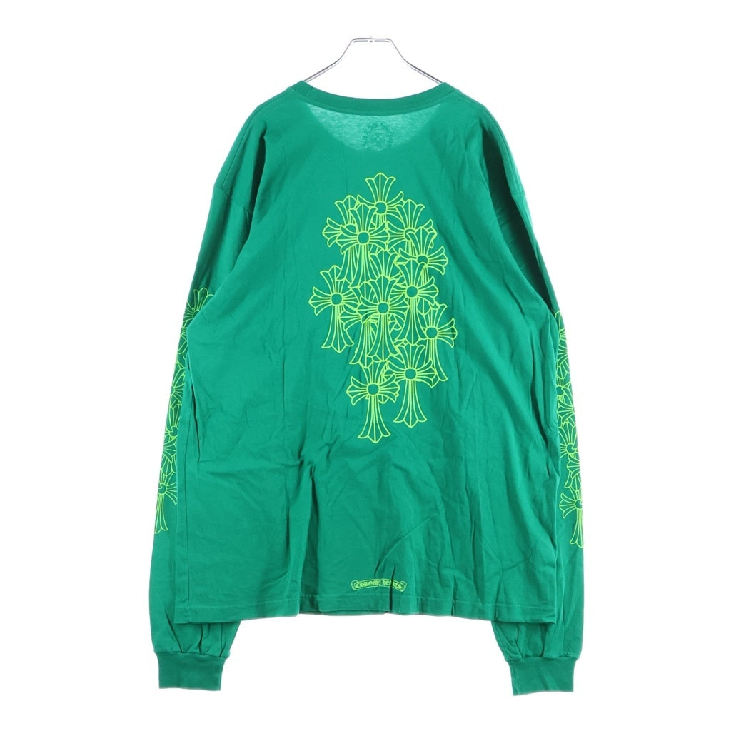 CHROME HEARTS(クロムハーツ) Back Cemetery CH L/S バックセメタリークロス 長袖Tシャツ カットソー グリーン