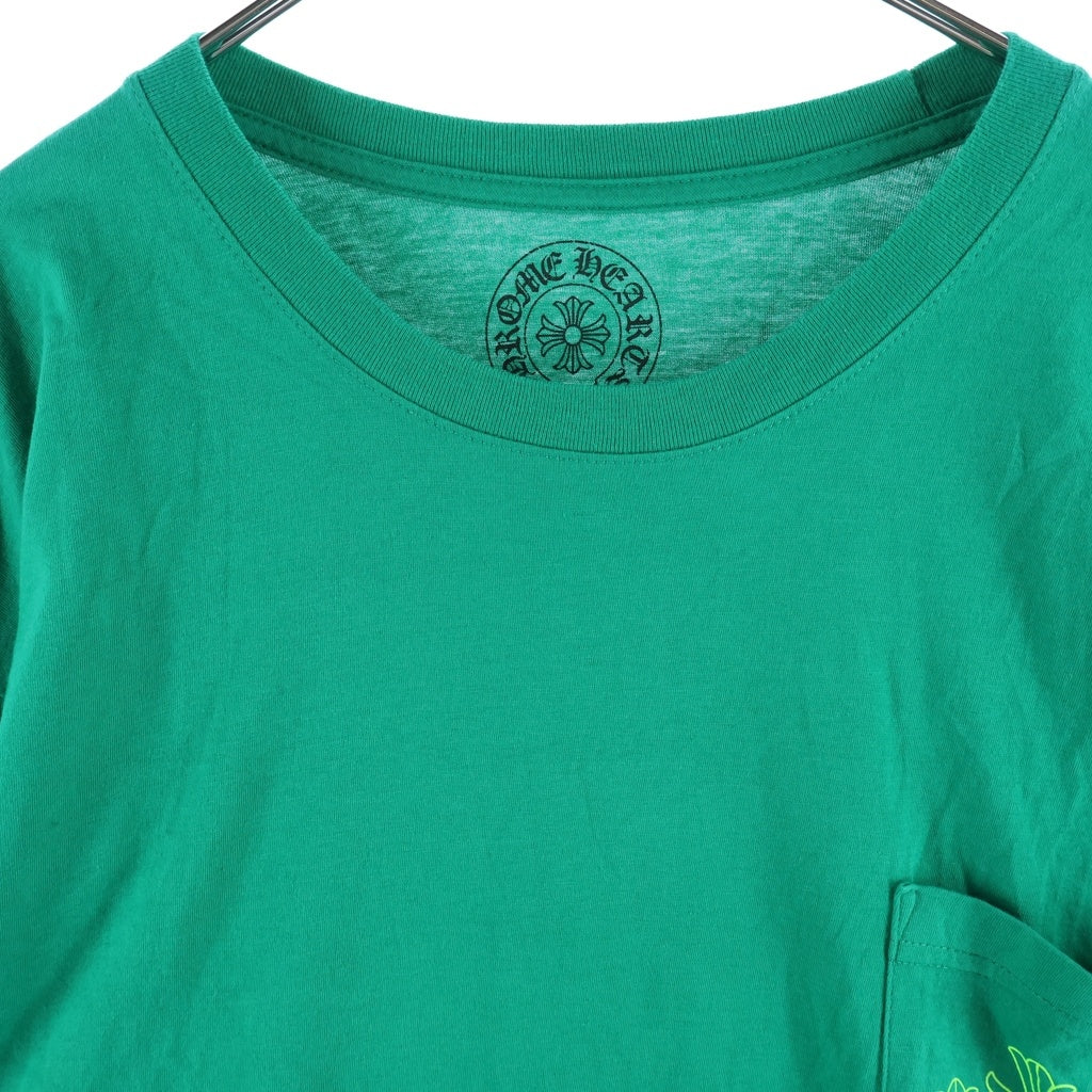 CHROME HEARTS(クロムハーツ) Back Cemetery CH L/S バックセメタリークロス 長袖Tシャツ カットソー グリーン