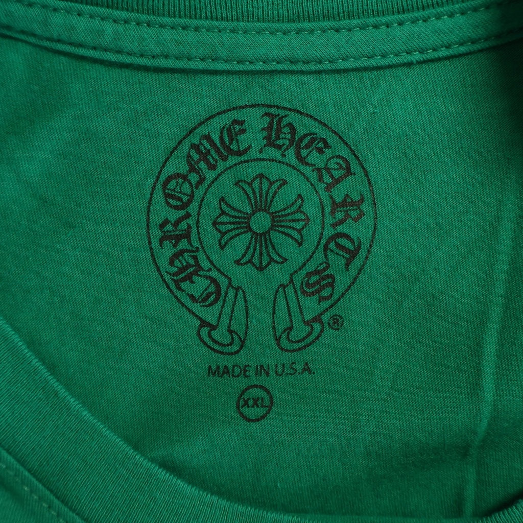 CHROME HEARTS(クロムハーツ) Back Cemetery CH L/S バックセメタリークロス 長袖Tシャツ カットソー グリーン