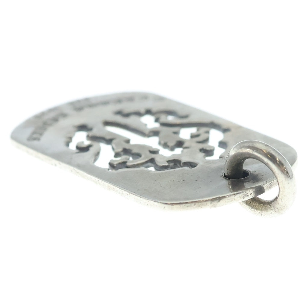 CHROME HEARTS(クロムハーツ) OLD D TAG LRG DAGGER ヴァインダガーカットアウトドッグタグ ラージ ペンダントトップ シルバー