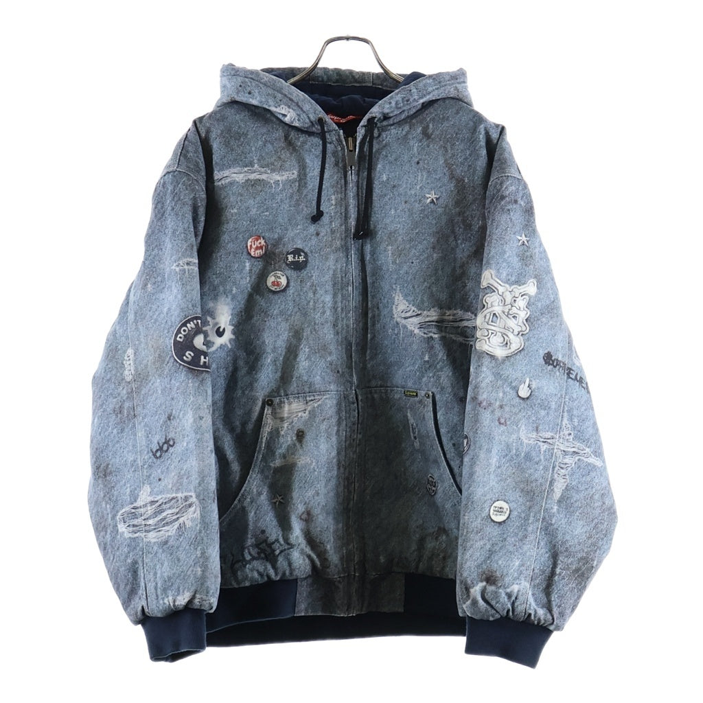 SUPREME(シュプリーム) 24AW HJR Trompe Loeil Hooded Work Jacket フード ワークジャケット インディゴ