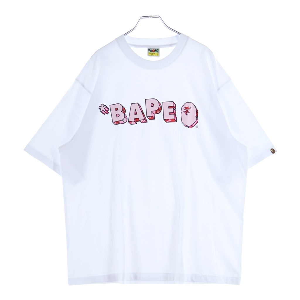 A BATHING APE(アベイシングエイプ) ABC CAMO BAPE LOGO RELAXED FIT TEE 半袖Tシャツ カットソー ホワイト 1M80110309