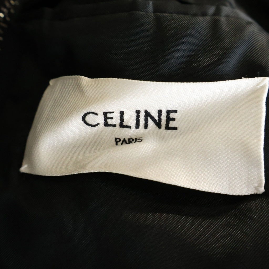 CELINE(セリーヌ) ノッチドラペル スタッズボクシーテーラードジャケット ブラック 2V74G930R