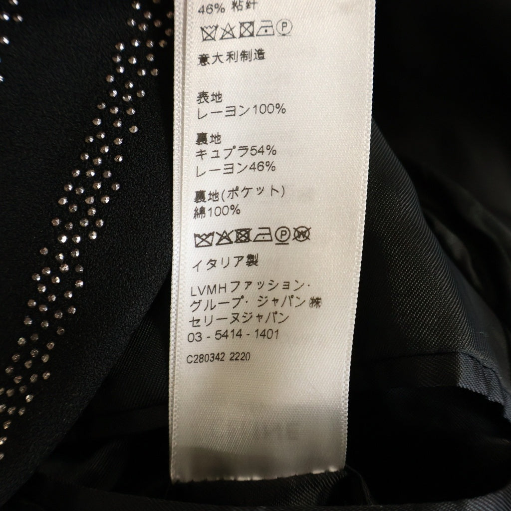 CELINE(セリーヌ) ノッチドラペル スタッズボクシーテーラードジャケット ブラック 2V74G930R