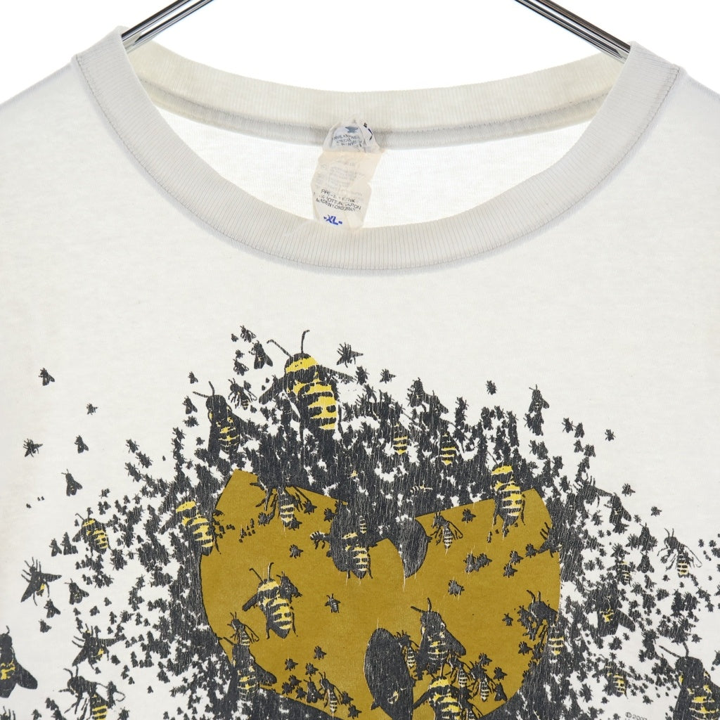 VINTAGE(ヴィンテージ) 00S WU-TANG CLAN BEE ウータンクラン ビー プリント 半袖Tシャツ カットソー ホワイト