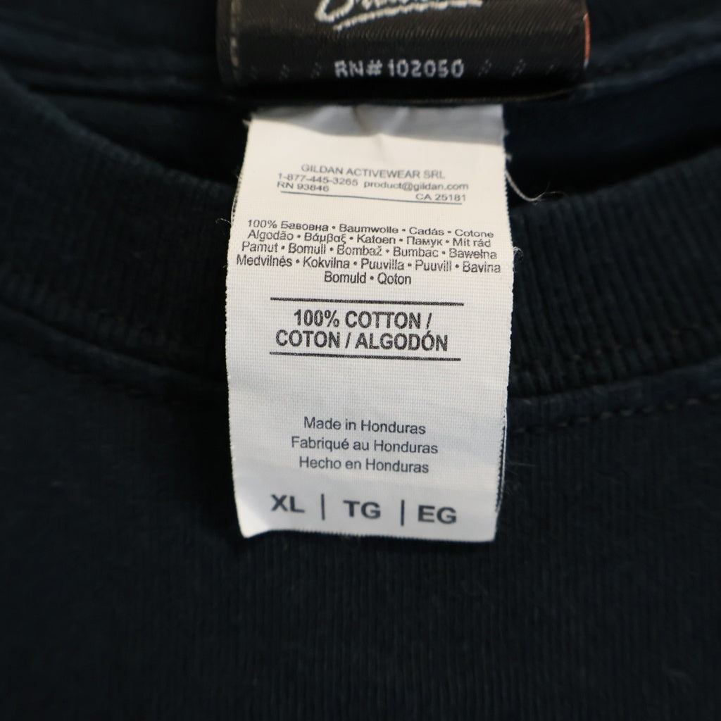 HARLEY DAVIDSON(ハーレーダビッドソン) イーグルロゴプリント バックピンナップガール 袖フレア 長袖Tシャツ カットソー ブラック