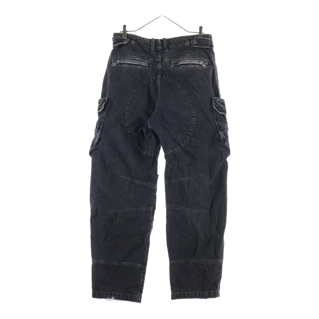 DIESEL(ディーゼル) D-FISH-S ワイド カーゴ デニムパンツ ブラック A11419