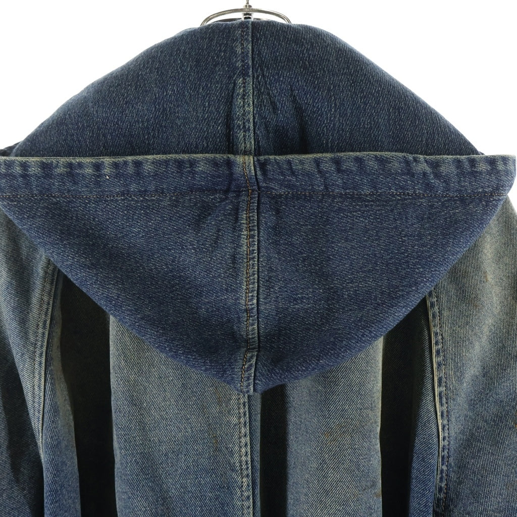 DIESEL(ディーゼル) JP-J-MATTHEW フーデット デニム トレンチコート インディゴ P01140