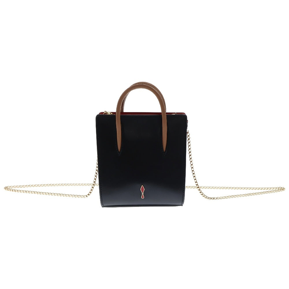 CHRISTIAN LOUBOUTIN(クリスチャンルブタン) パロマ ナノ 2wayハンドバッグ ショルダーバッグ ブラック×レッド レザー 1165177 スタッズ