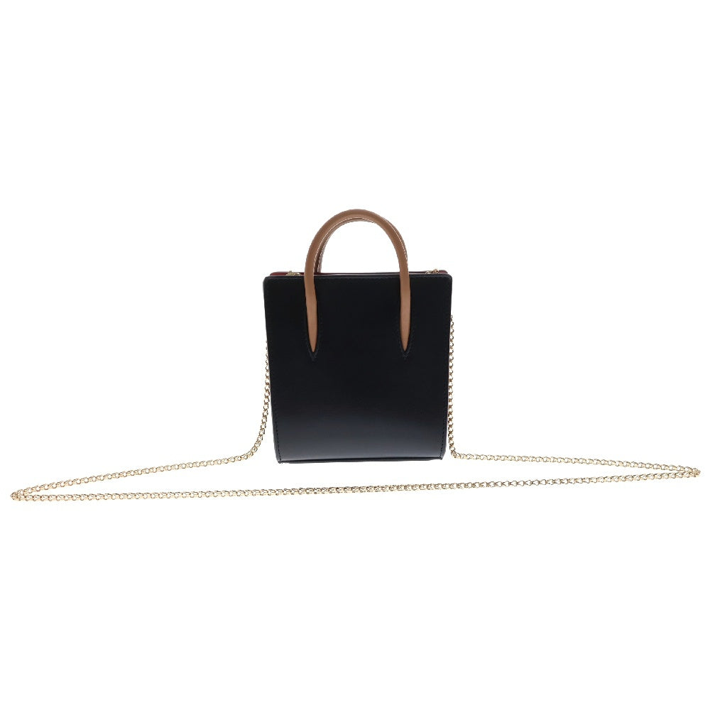 CHRISTIAN LOUBOUTIN(クリスチャンルブタン) パロマ ナノ 2wayハンドバッグ ショルダーバッグ ブラック×レッド レザー 1165177 スタッズ