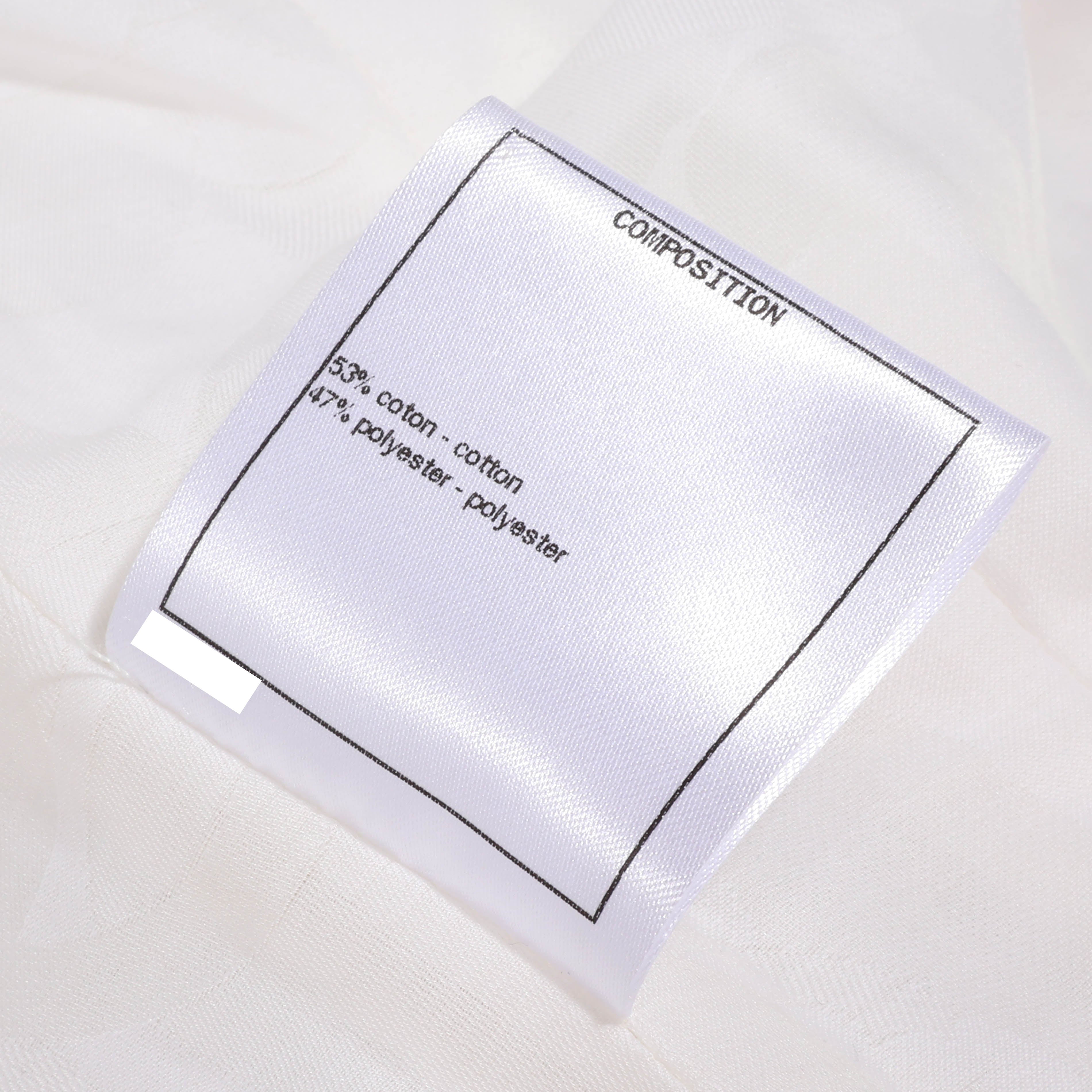 CHANEL(シャネル) 22SS スパンコール ノーカラージャケット コットン ホワイト マルチカラー 38サイズ P72556 レディース