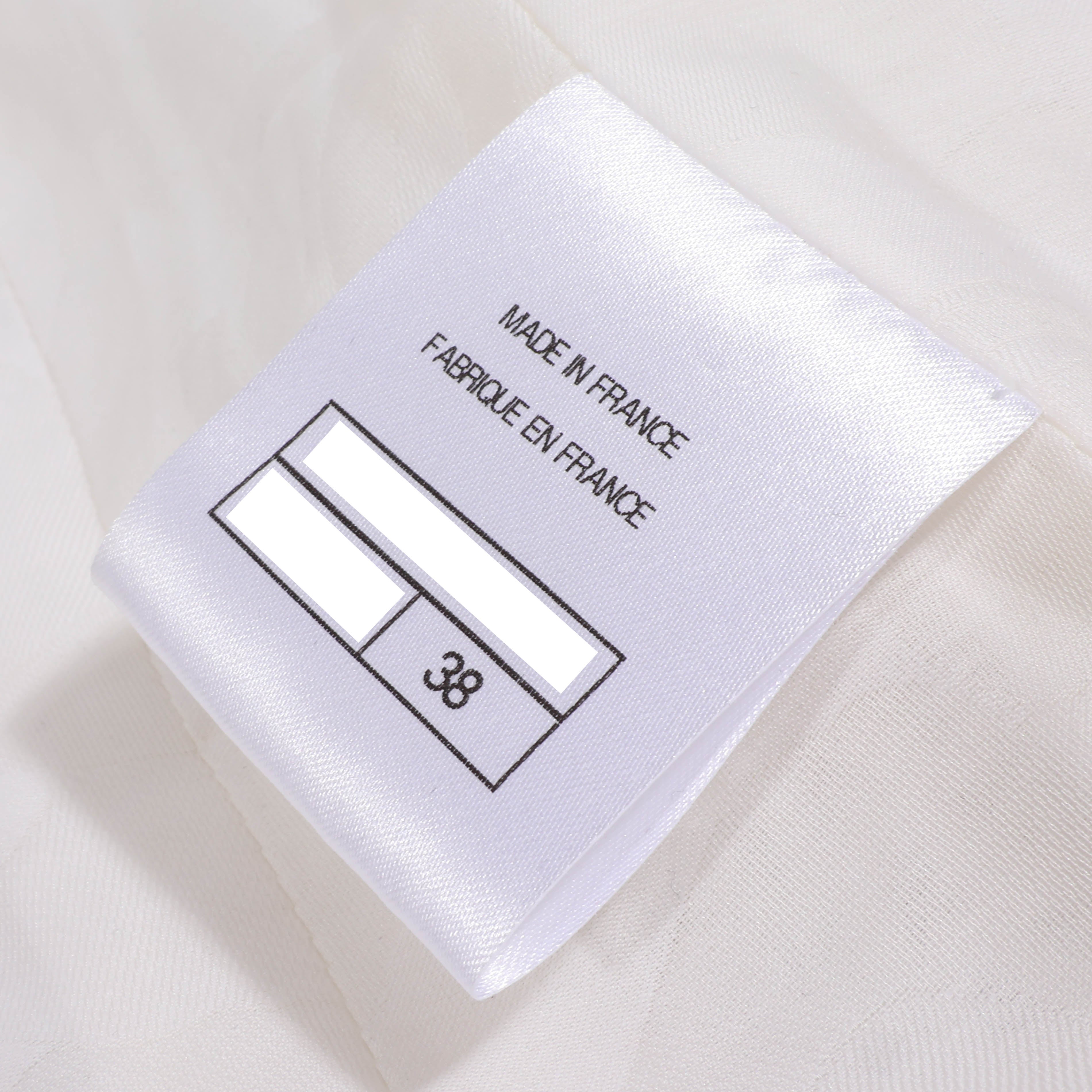 CHANEL(シャネル) 22SS スパンコール ノーカラージャケット コットン ホワイト マルチカラー 38サイズ P72556 レディース