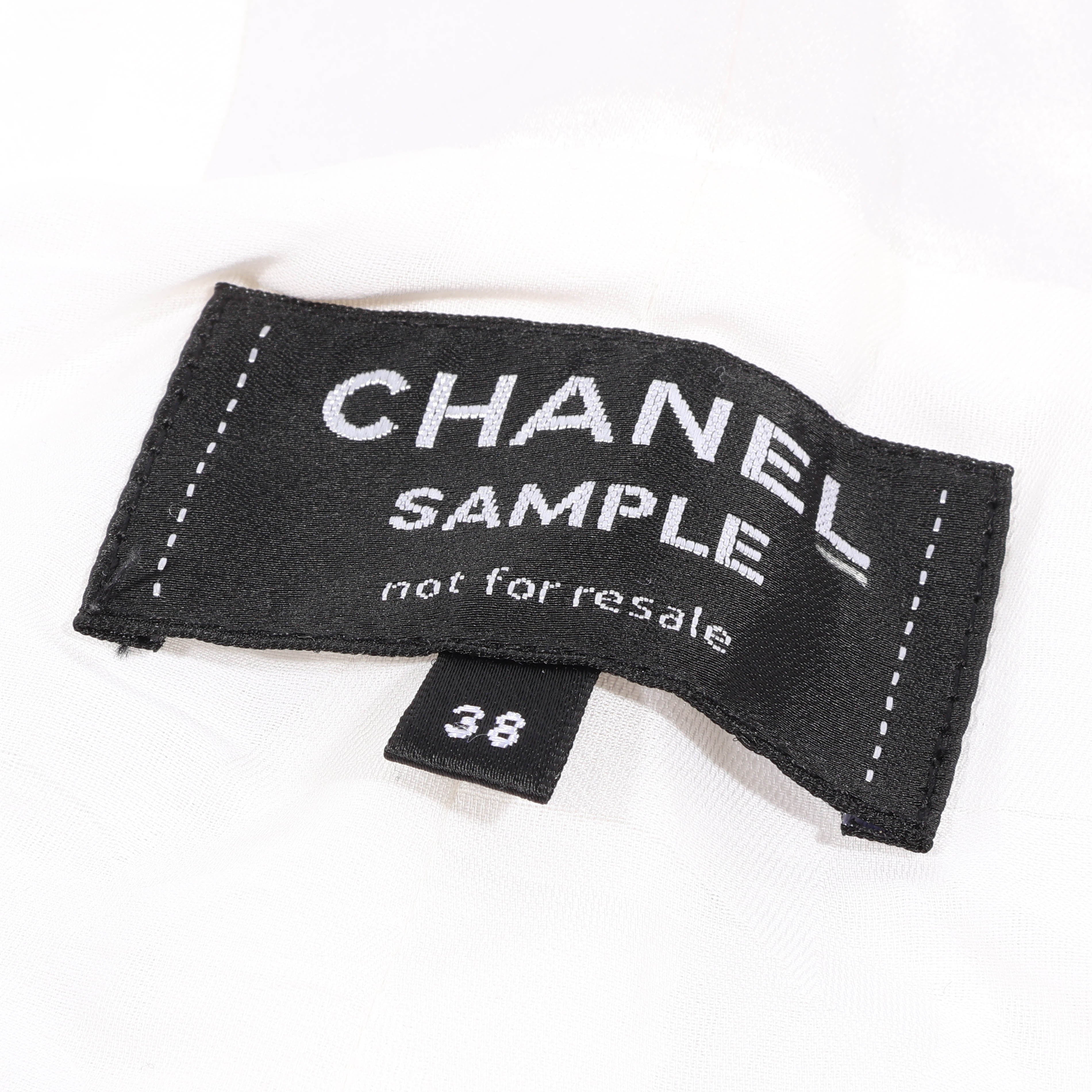 CHANEL(シャネル) 22SS スパンコール ノーカラージャケット コットン ホワイト マルチカラー 38サイズ P72556 レディース