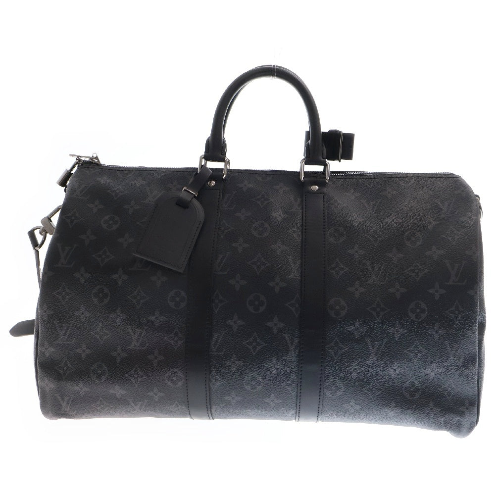 LOUIS VUITTON(ルイヴィトン) モノグラムエクリプス キーポルバンドリエール45 ボストンバッグ ブラック PVC×レザー ショルダーバッグ RFID M40569