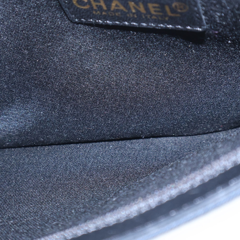 CHANEL(シャネル) アイコンライン チェーン ハンドバッグ ネイビー キャンバス ショルダーポーチ ミニバッグ ココマーク ゴールド金具 シール有