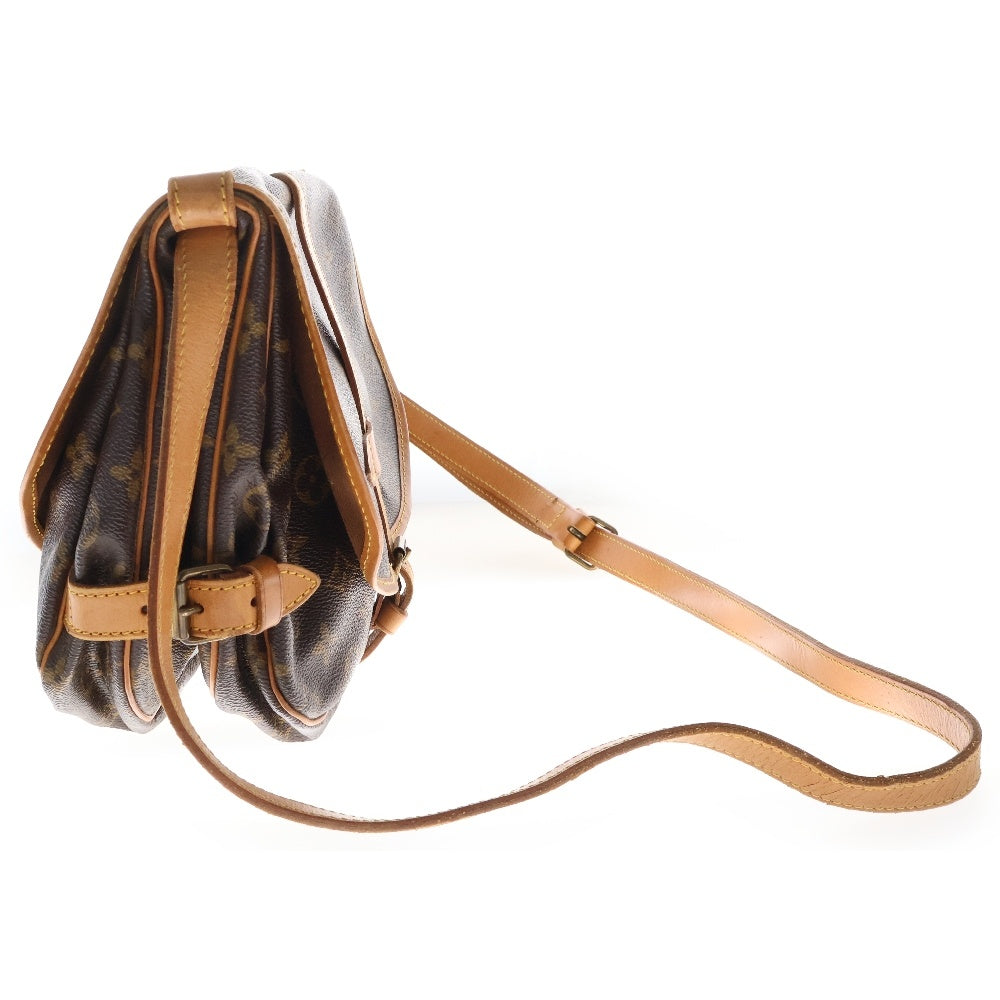 LOUIS VUITTON(ルイヴィトン) モノグラム ソミュール30 レザー ショルダーバッグ ブラウン レディース M42256