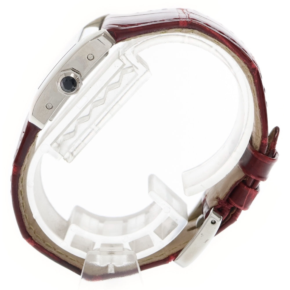 Cartier(カルティエ) ミニタンクディヴァン アイボリー文字盤 ステンレス SS×革/QZ クォーツ 電池式 W6300255 腕時計 レディース