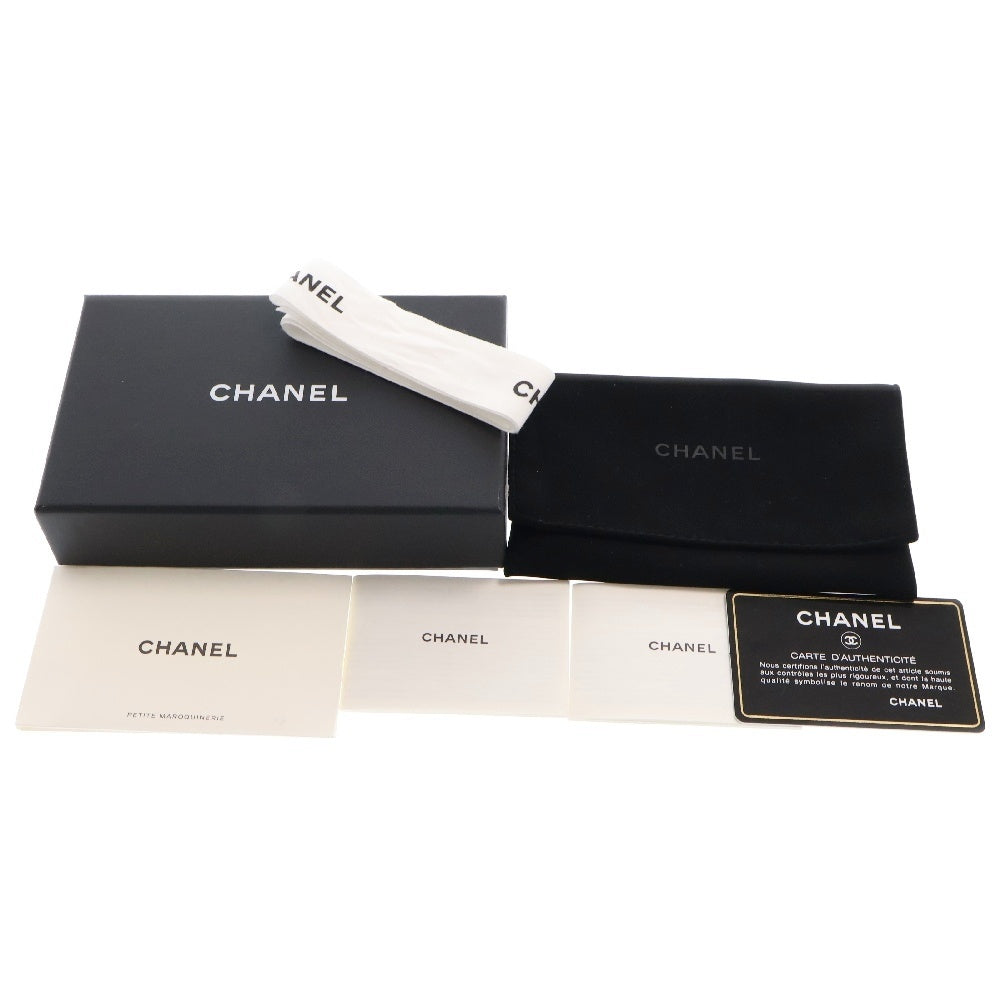 CHANEL(シャネル) ココマーク マトラッセ キャビアスキン カードケース パスケース ベージュ レディース