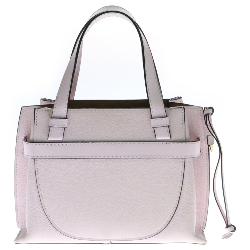 LOEWE(ロエベ) ゲート トップハンドル ミニトートバッグ ハンドバッグ ゴールド金具 ピンク レザー
